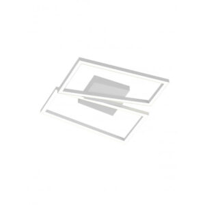Plafoniera LED Slash 30W Bianco Opaco CCT Selezionabile 3000K-4000K-6000K – Lampada da Soffitto Moderna per Interni IP20 – Design Elegante in Metallo e Acrilico