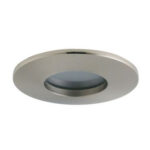 Faretto da incasso per cartongesso con portalampada GU10 incluso – Cornice tonda in acciaio satinato nichel IP65