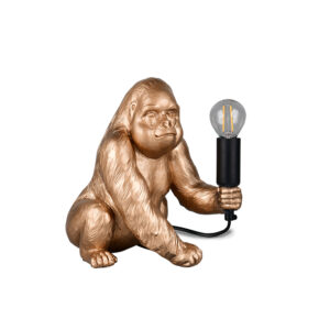 Lampada da Tavolo KONG Oro a Forma di Scimmia – Design Decorativo