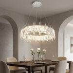Lampadario A LED A Sospensione Anello In Cristallo 40W Dimmerabile – Ø 50cm