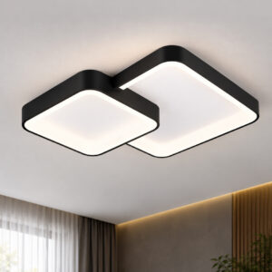 Home 7 Plafoniera LED 58W CCT 3000K-4000K-6500K – 4640 Lumen – Design Nero Moderno