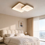 Plafoniera LED Moderna Sabbia 58W con Telecomando, Luce CCT 3000K-4000K-6500K, Design Geometrico