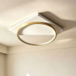 Plafoniera LED moderna bianca e oro 60W – Telecomando e App – 3000K/4000K/6500K