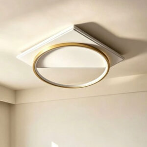 Plafoniera LED moderna bianca e oro 60W – Telecomando e App – 3000K/4000K/6500K